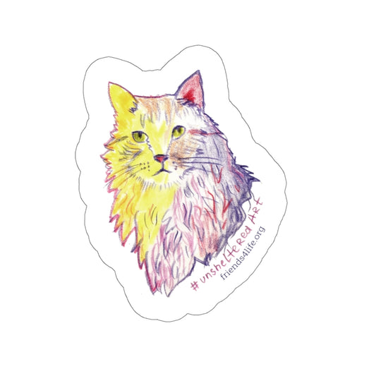 Awkward Pet Portraits Kitty Sticker